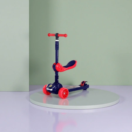 A foldable portable children's three-in-one scooter for learning to walk A foldable portable children's three-in-one scooter for learning to walk